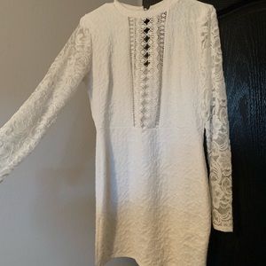 White Lace Mini Dress